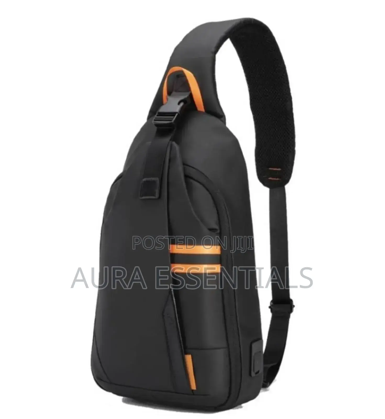 Porodo Gaming Water-Resistant Pu Sling Bag With Usb-C Port