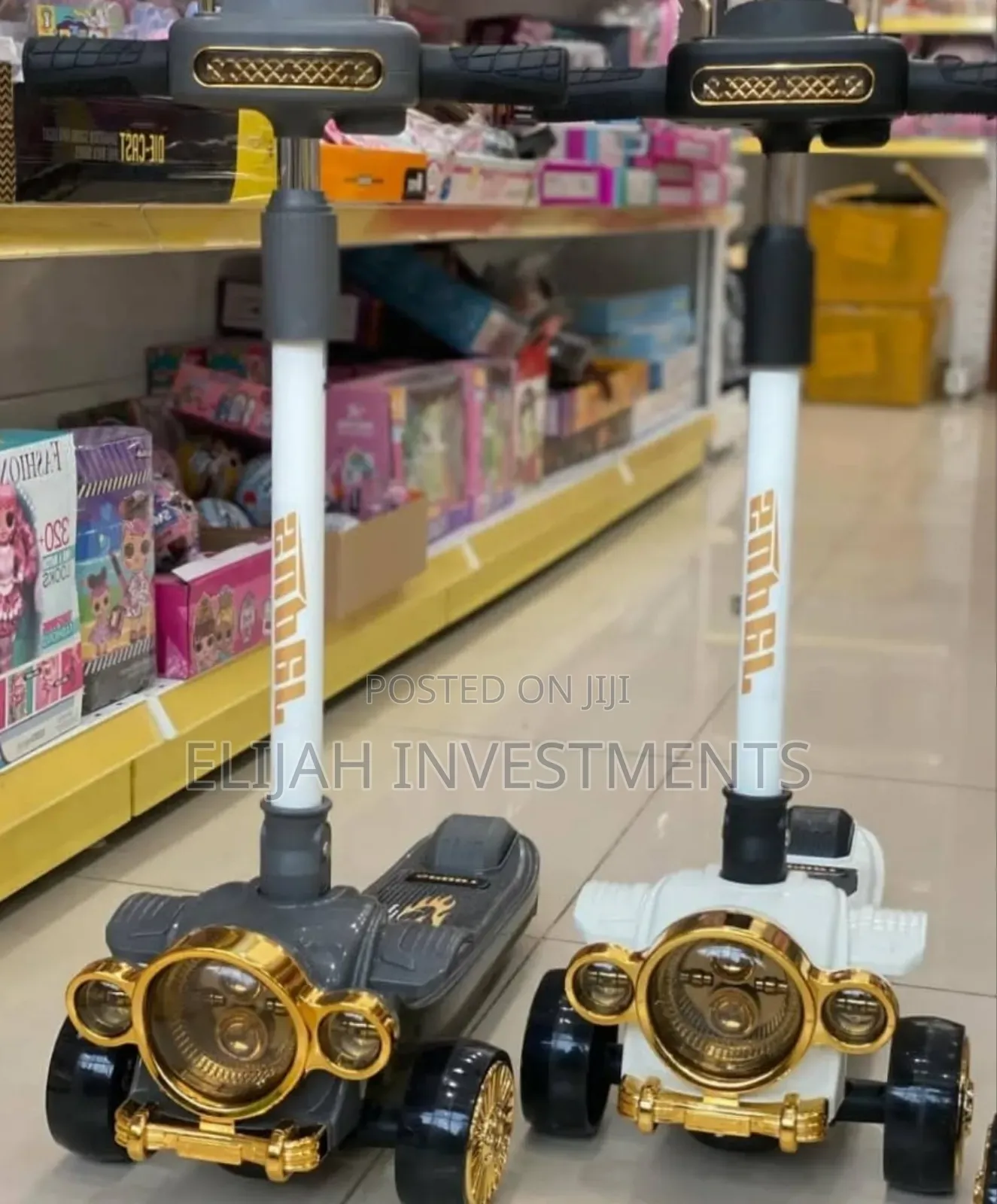 Kids Fancy Gold Scooter
