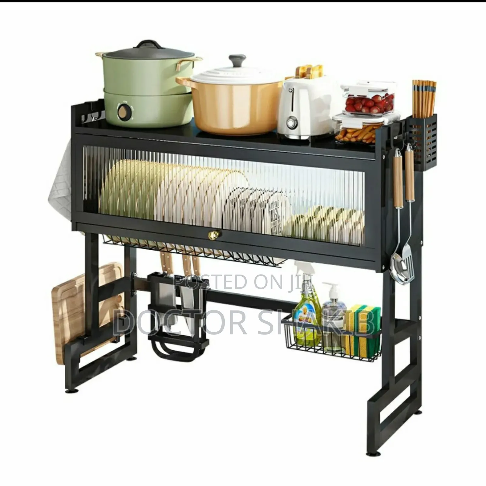 Strong 3 Tier Over Sink Dish Rack Steel Dish Drainers