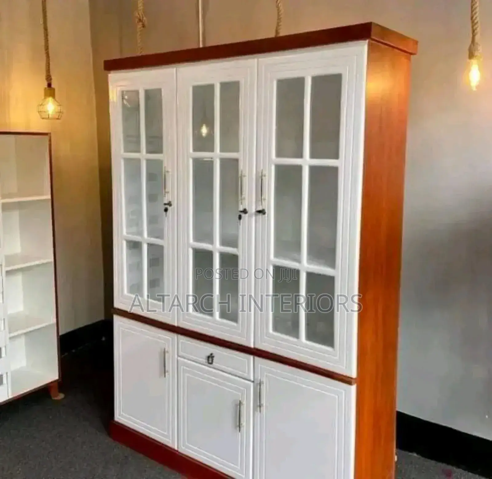 White and Brown Modern Adorable 4by 6 Cupboard