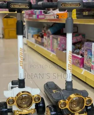 New Kids Fancy Gold Scooter