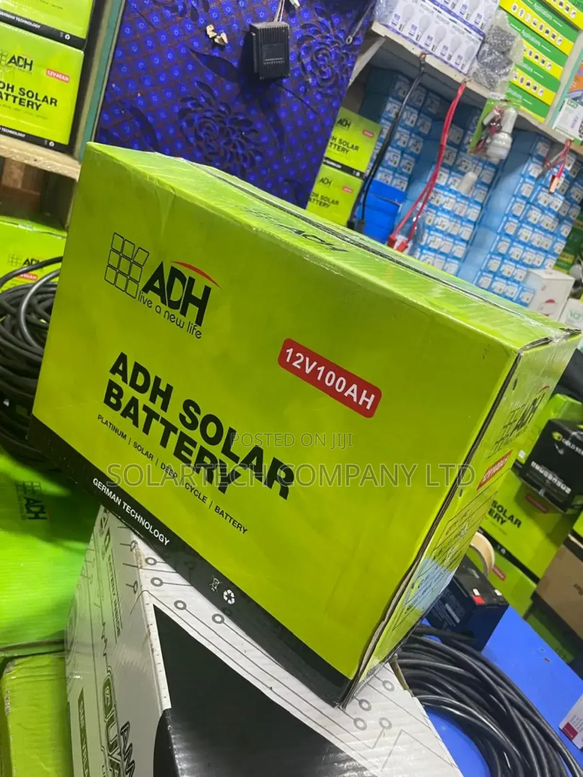 100ah German Technology Adh Solar Powder Battery Tech