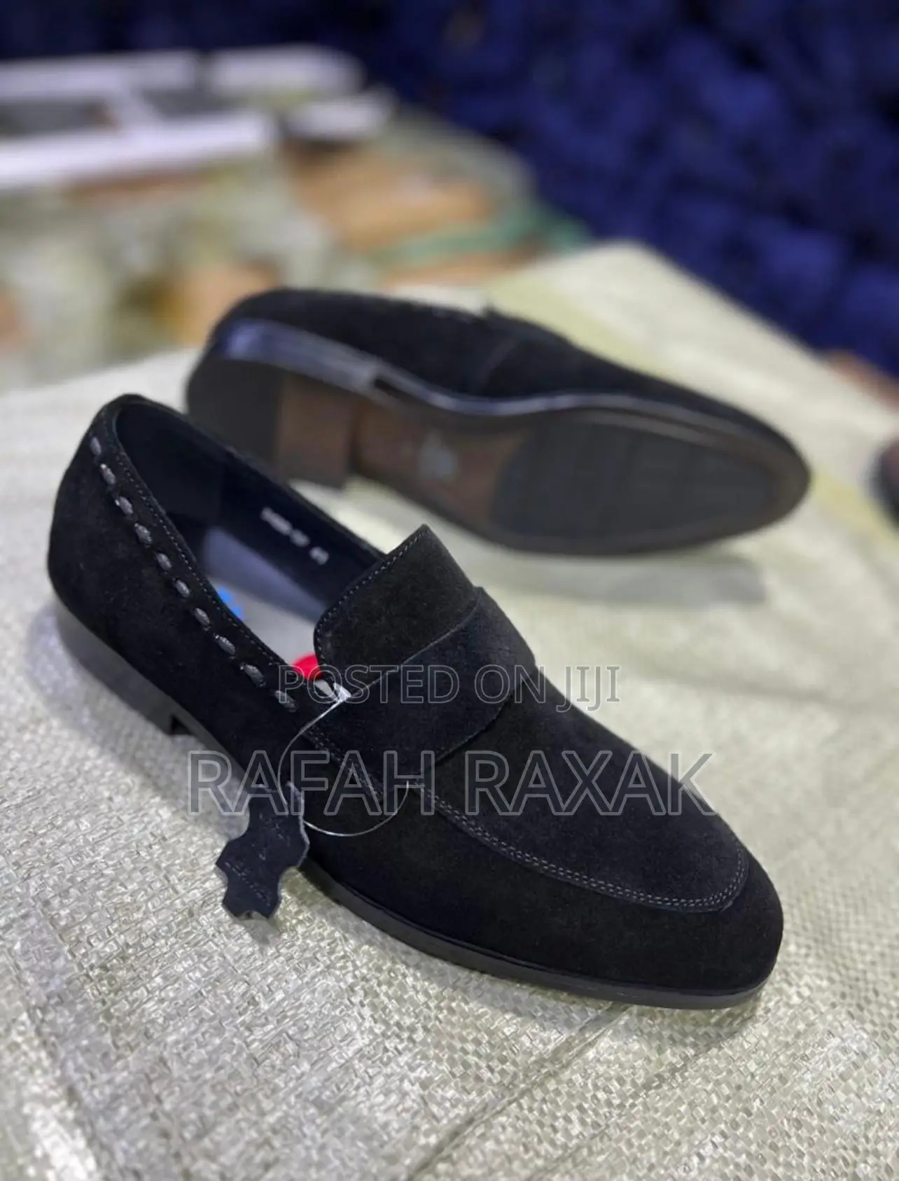 Original Men’S Classic Black Suede Franco Banetti Loafers