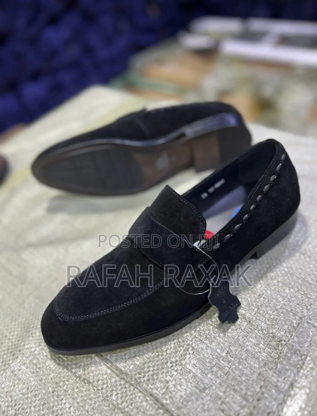 Original Men’S Classic Black Suede Franco Banetti Loafers