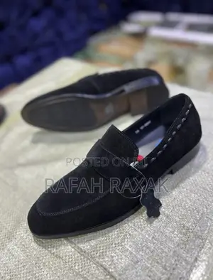 Original Men’S Classic Black Suede Franco Banetti Loafers