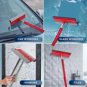 2 in 1 Squeegee Window Cleaner With Wooden Handle
