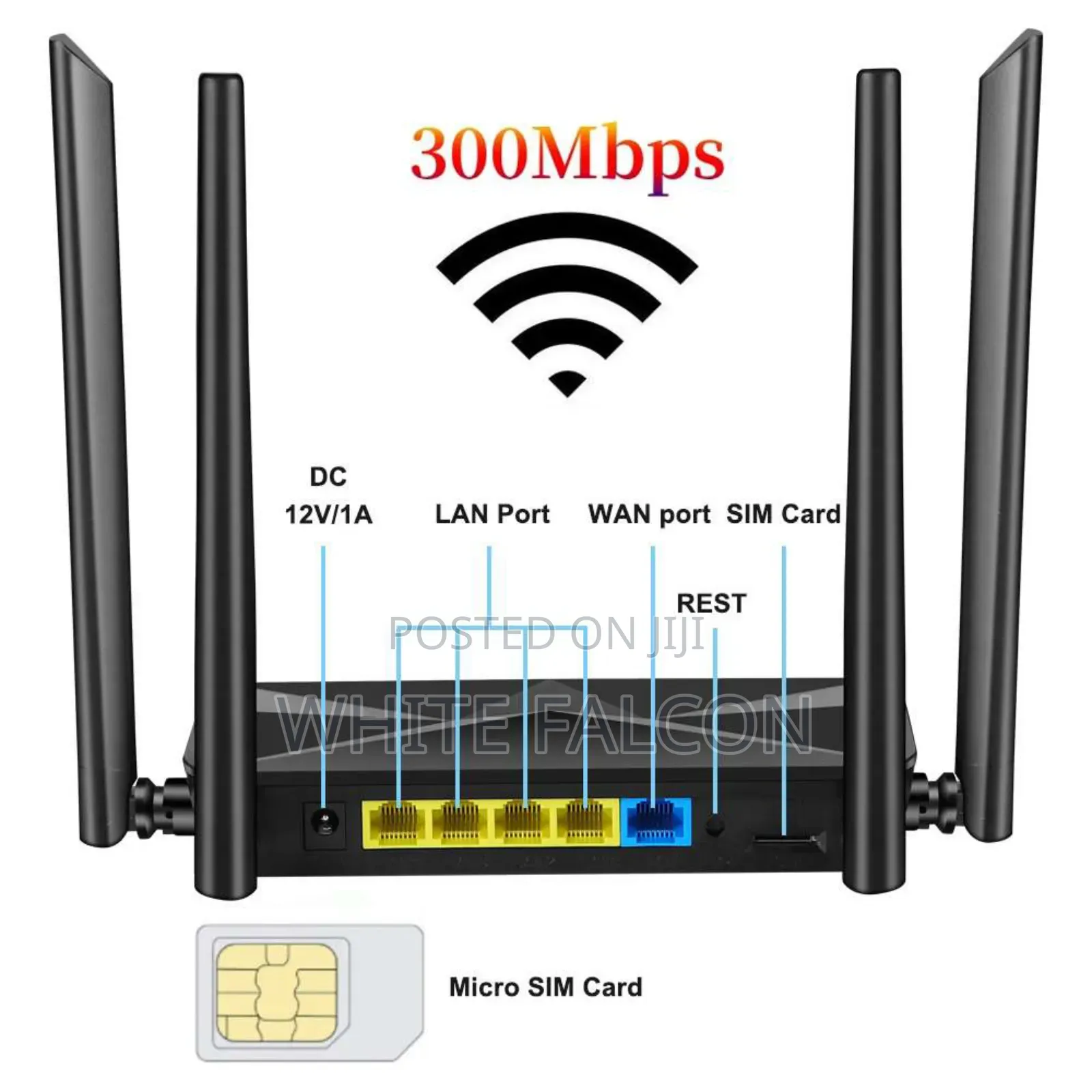 Universal 4g Wifi Router With Sim Card Support 300mbps