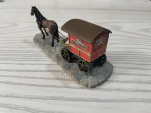 Decorative Figure of Horse Pulling Wagon Candle Shoppe 2002