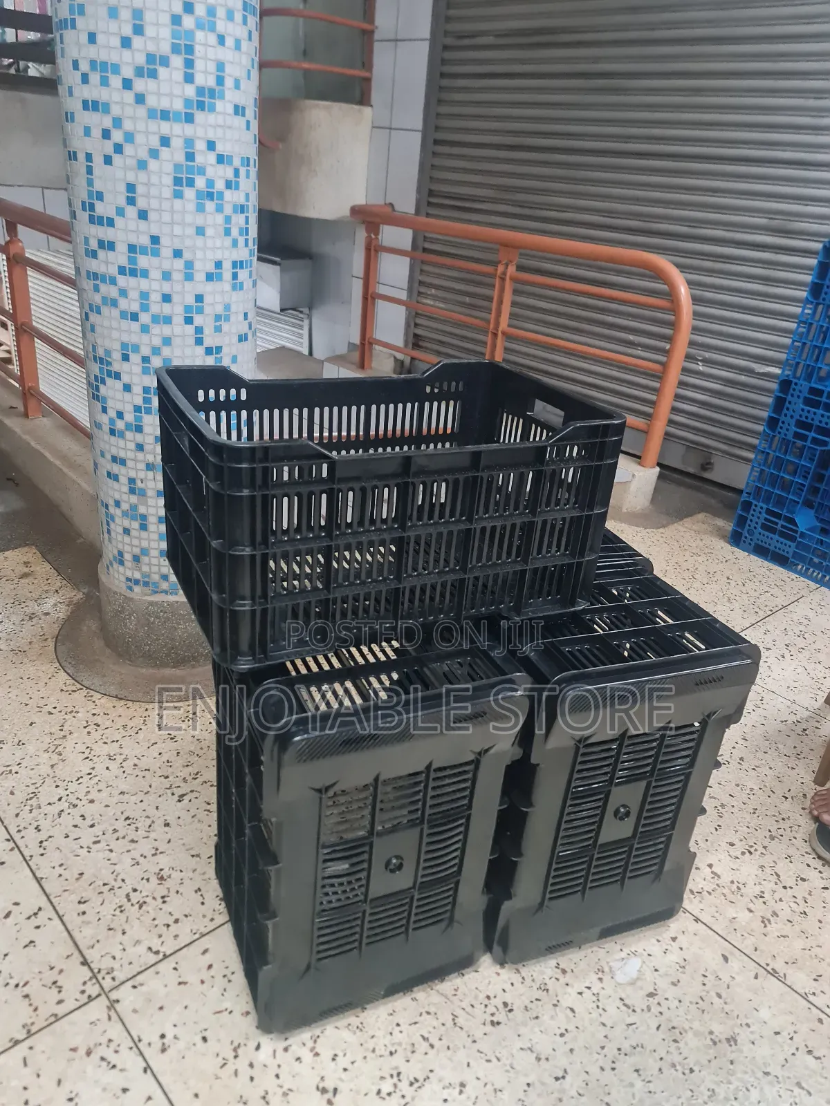 Strong Plastic Crates Plastic Crates *Black