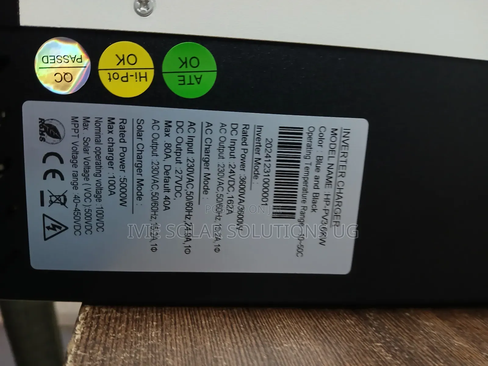 Yachu Hybrid Inverter 3.6kva / 3600watts