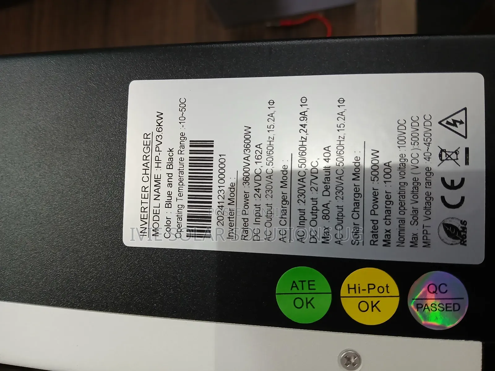 Yachu Hybrid Inverter 3.6kva / 3600watts