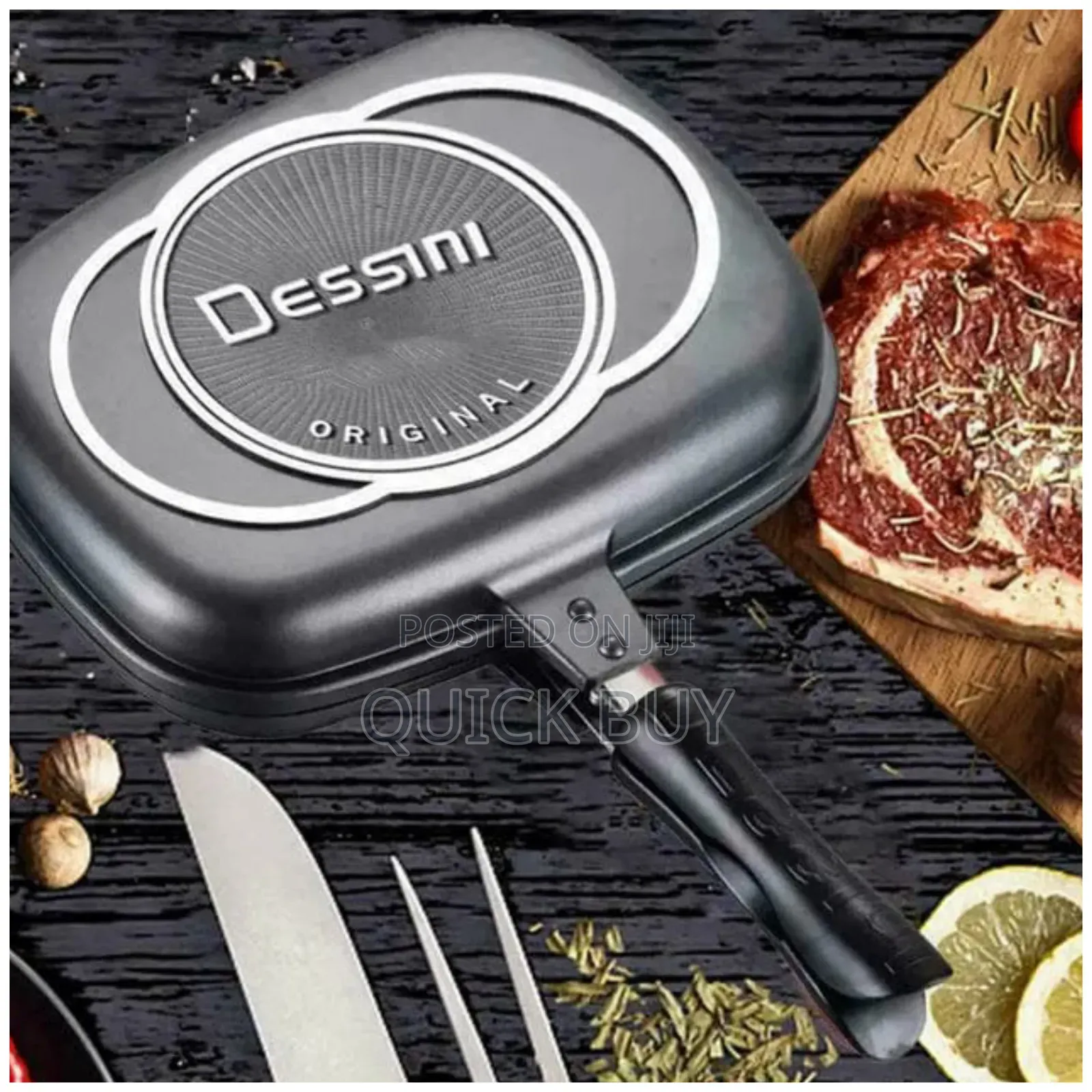 Dessini Aluminum Two-Sided Double Grill Nonsticky