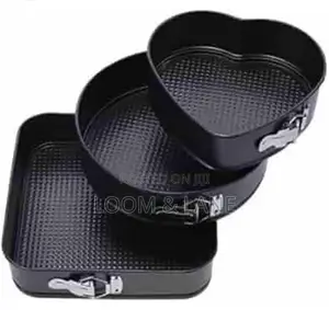 3pcs Multipurpose Round,Square,Heart Cake Pan