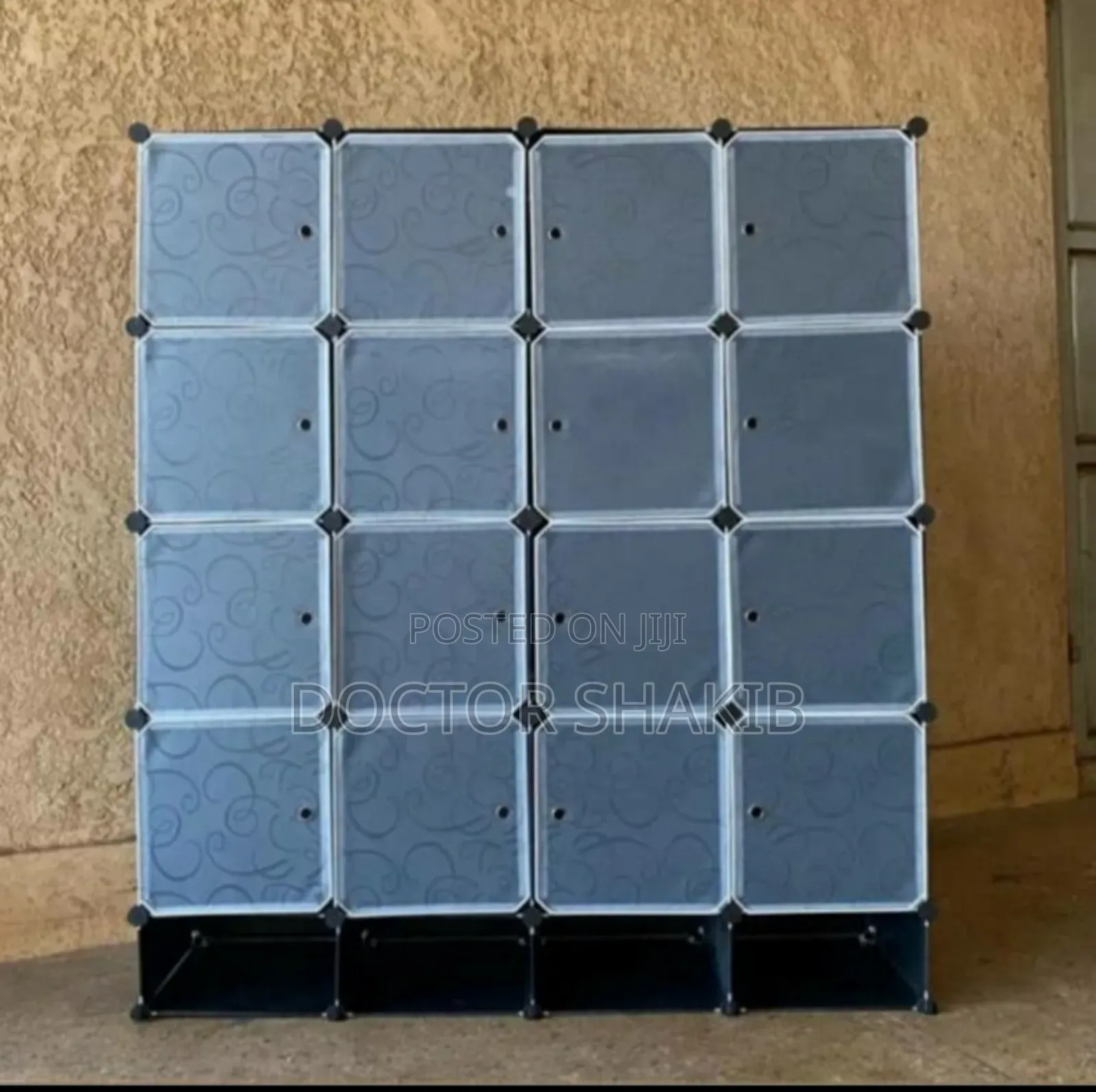 New Space Saving 4-Column Plastic Wardrobe With Shoe Rack