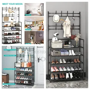 Black Shoe and Hat Rack - Hall Tree,Freestanding