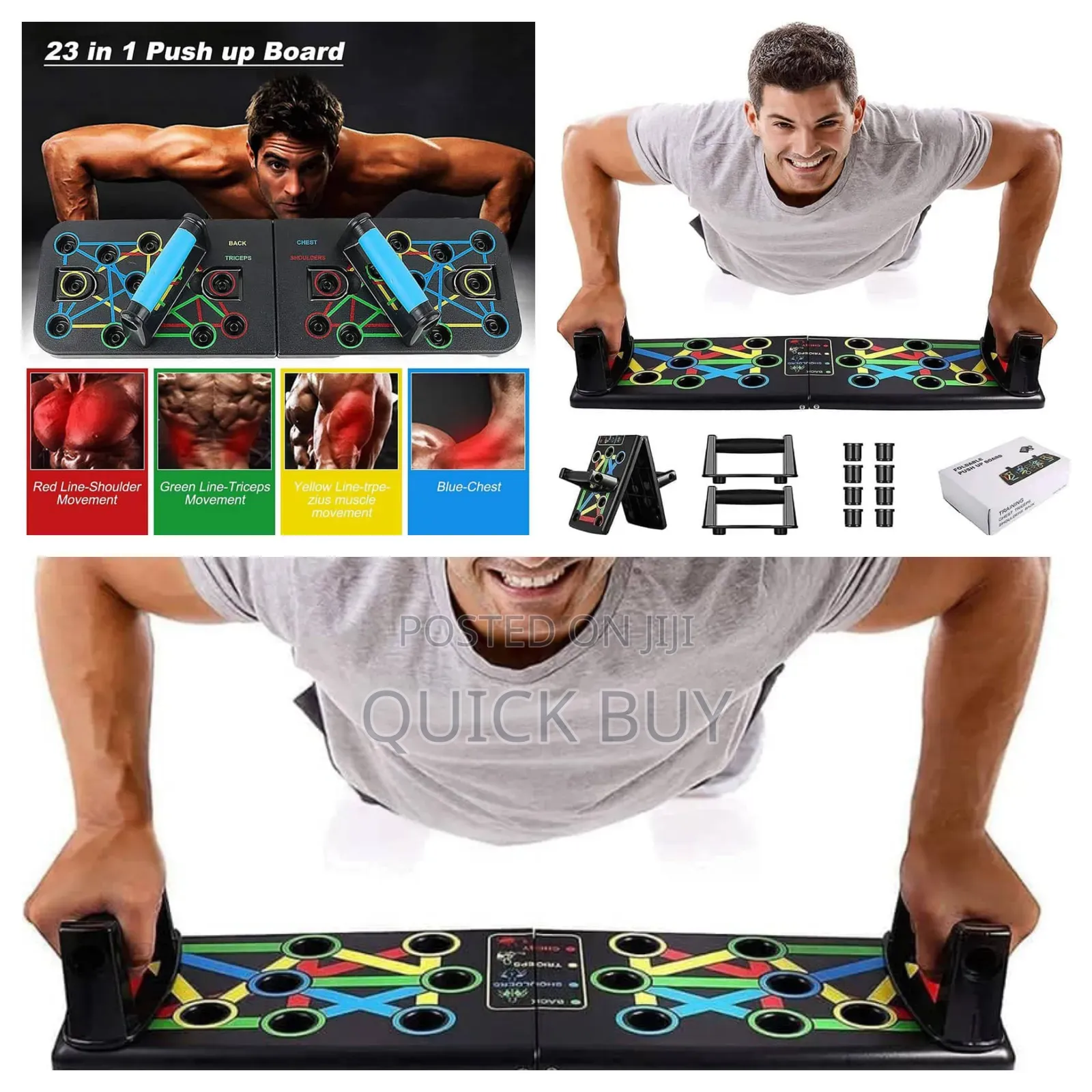 Foldable Push Up Board With Handles for Complete Bodyfitness