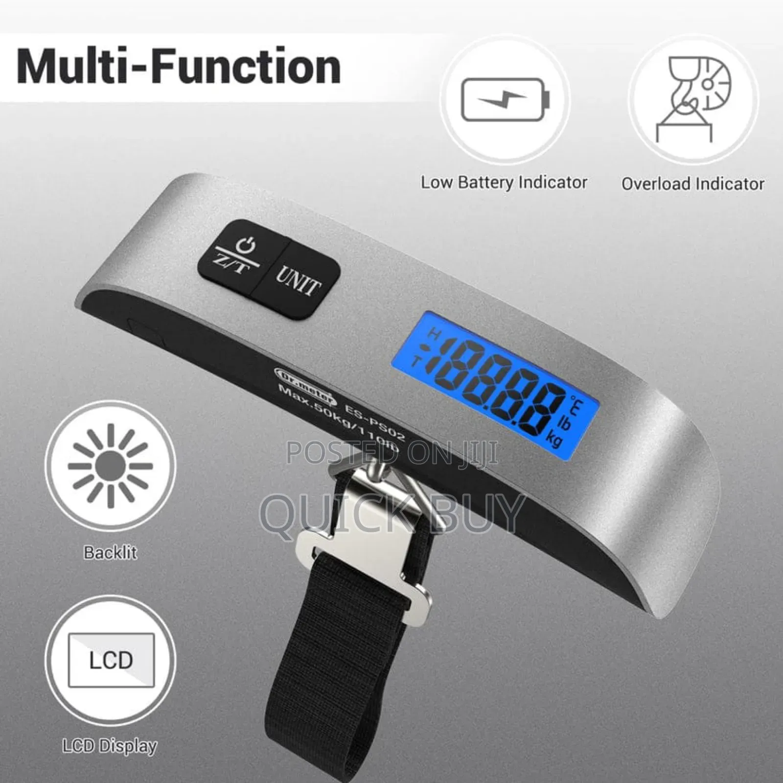 Digital Travel Luggage Scale, Max Weight 50kg