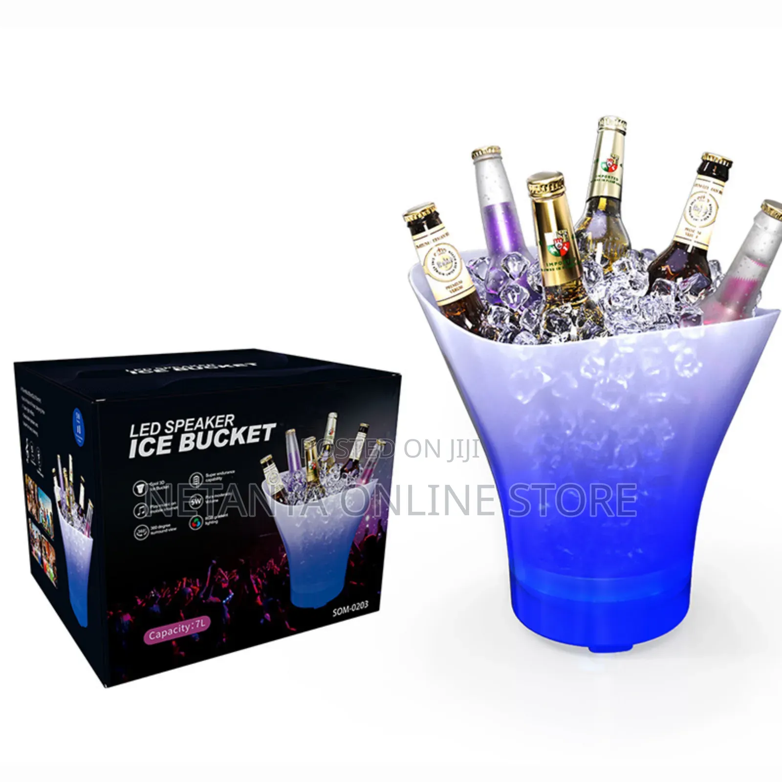 Led Speaker Colourful Ice Bucket