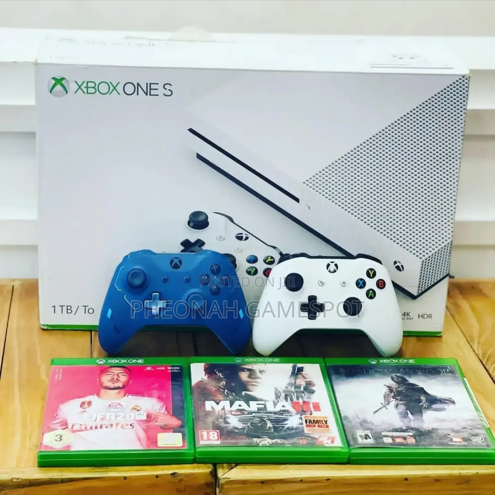 Brand New Xbox One Standard 1tb 2 Controllers and Games