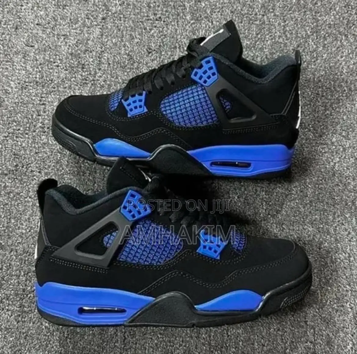Classic Nike Air Jordan 4 Retro Blue Sneakers in Stock