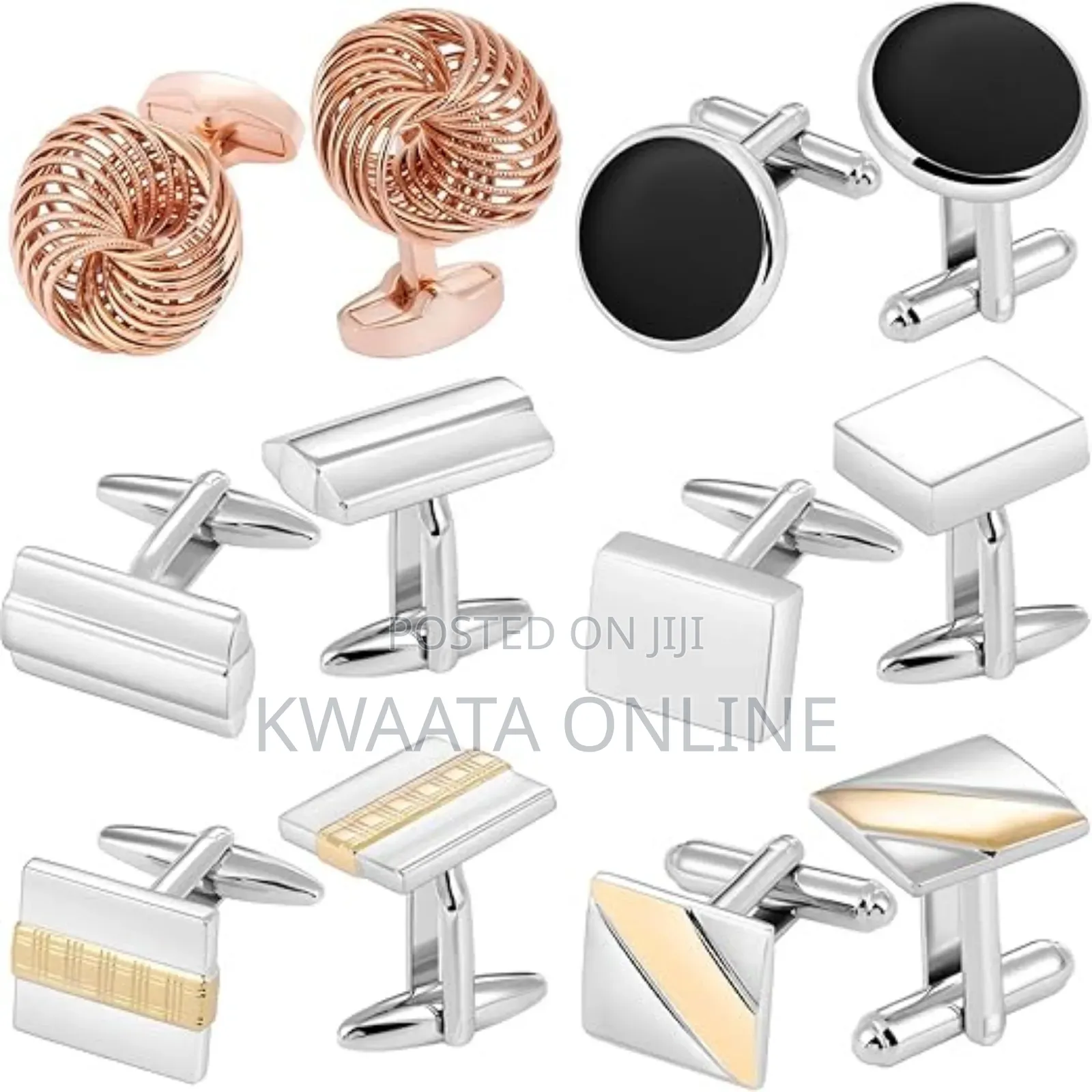 1 Pair Cufflinks Unique Classic Tone Set For Men