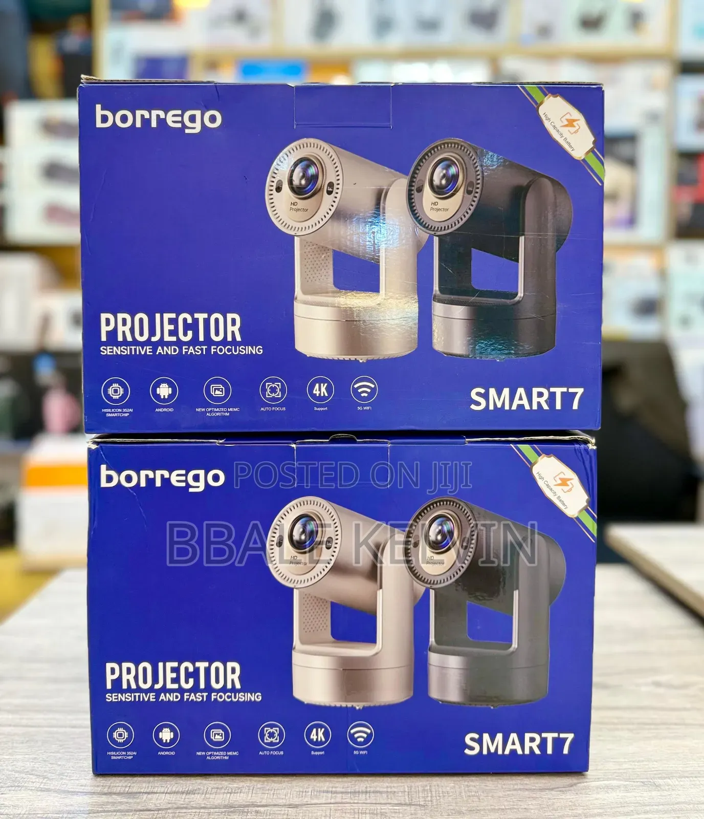 Borrego Smart 7 Android Projector 5g Wifi , 5200 Mah