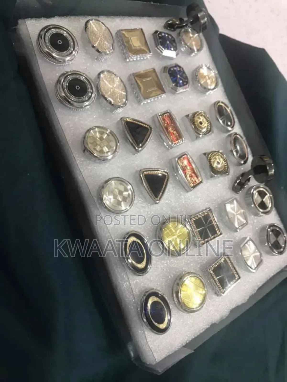 1pair Cufflinks For Men Elegant Tone Fashion Design