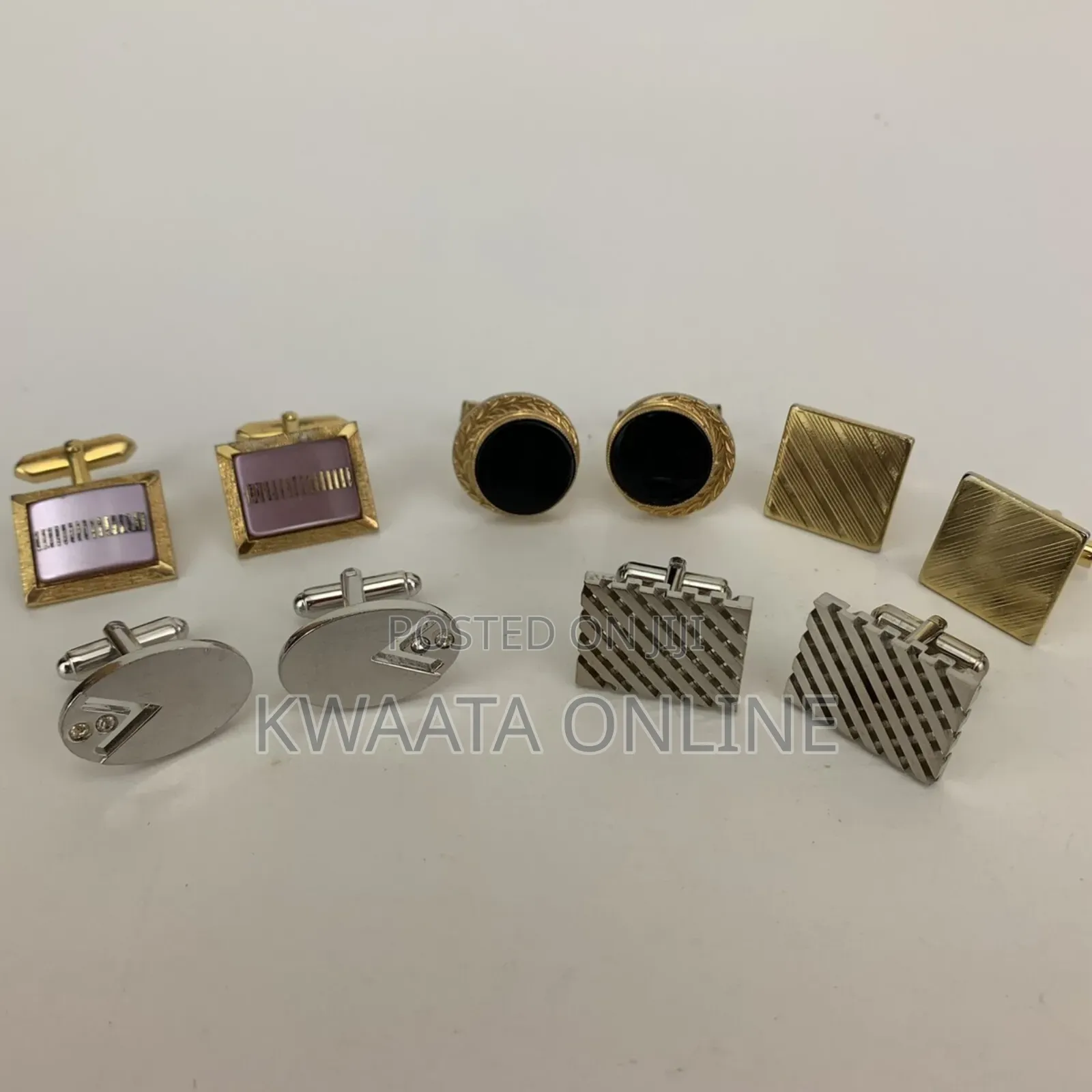 1pair Cufflinks For Men Elegant Tone Fashion Design