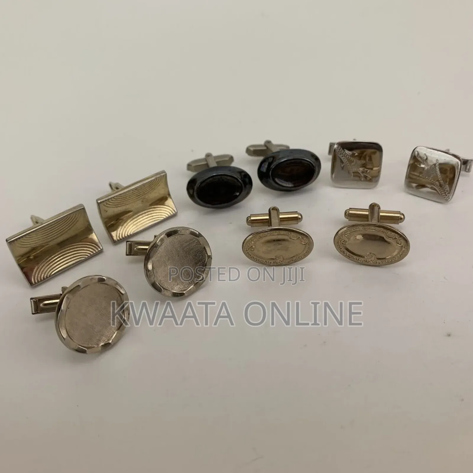1pair Cufflinks For Men Elegant Tone Fashion Design