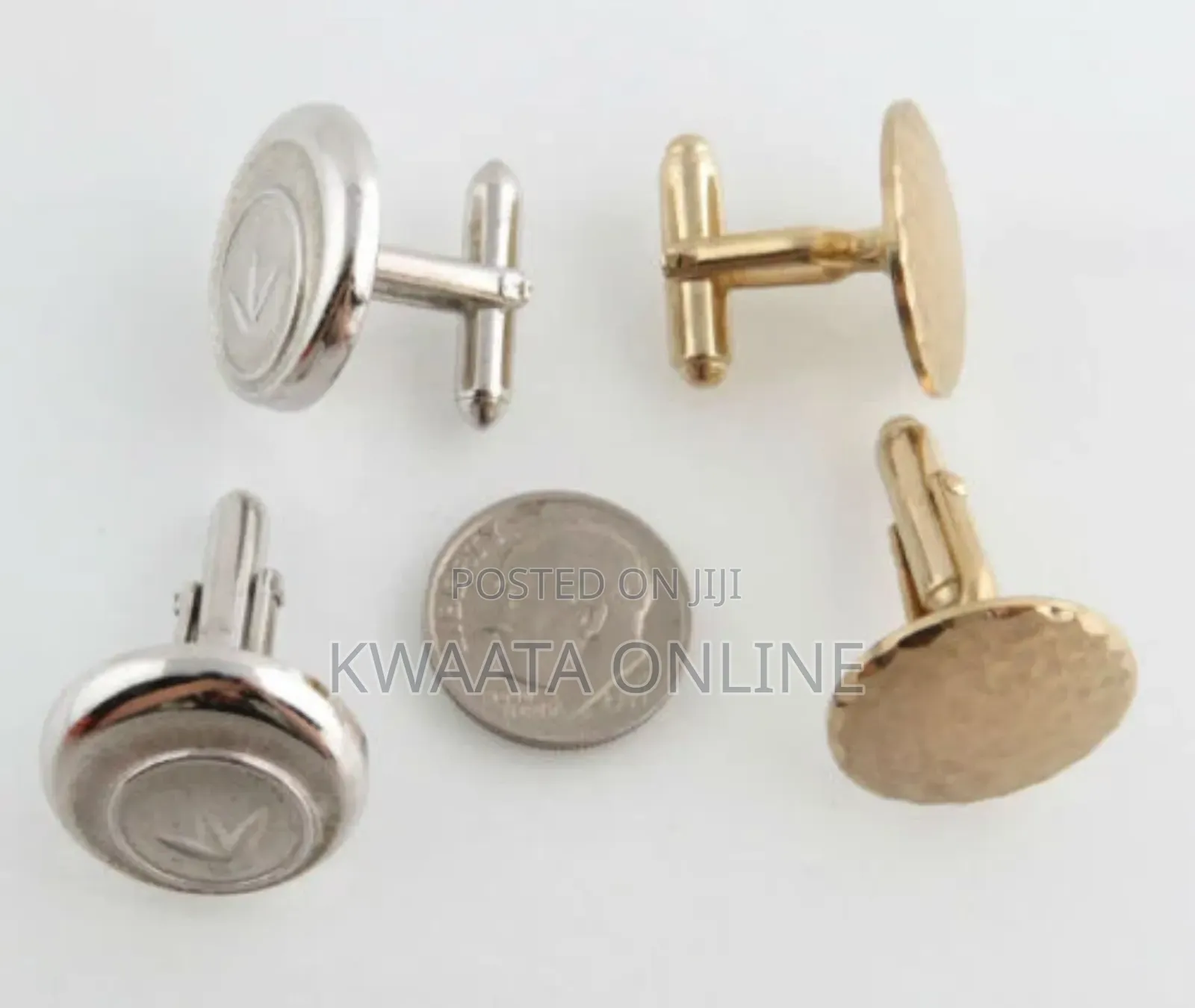 1pair Cufflinks For Men Elegant Tone Fashion Design