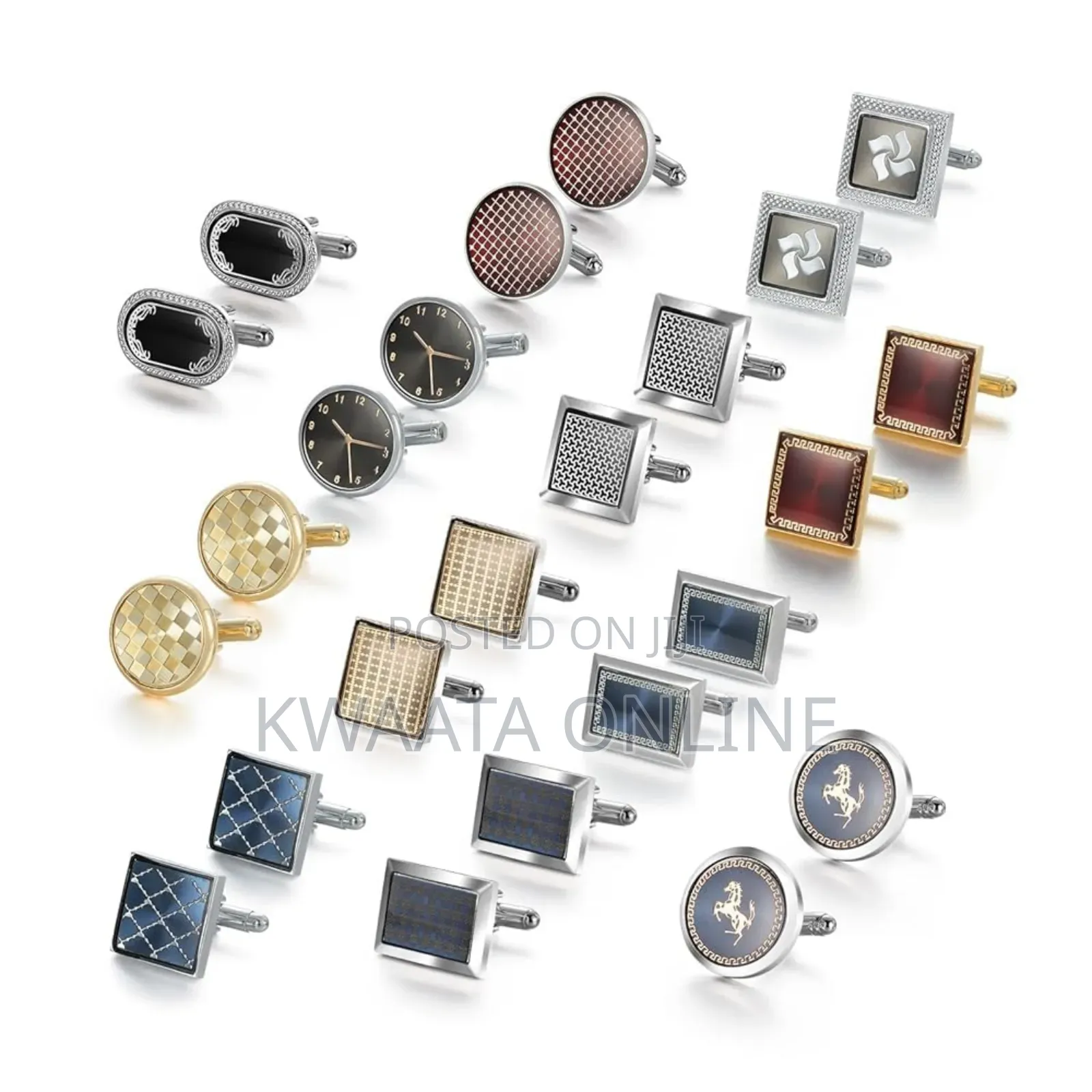 1pair Cufflinks For Men Elegant Tone Fashion Design