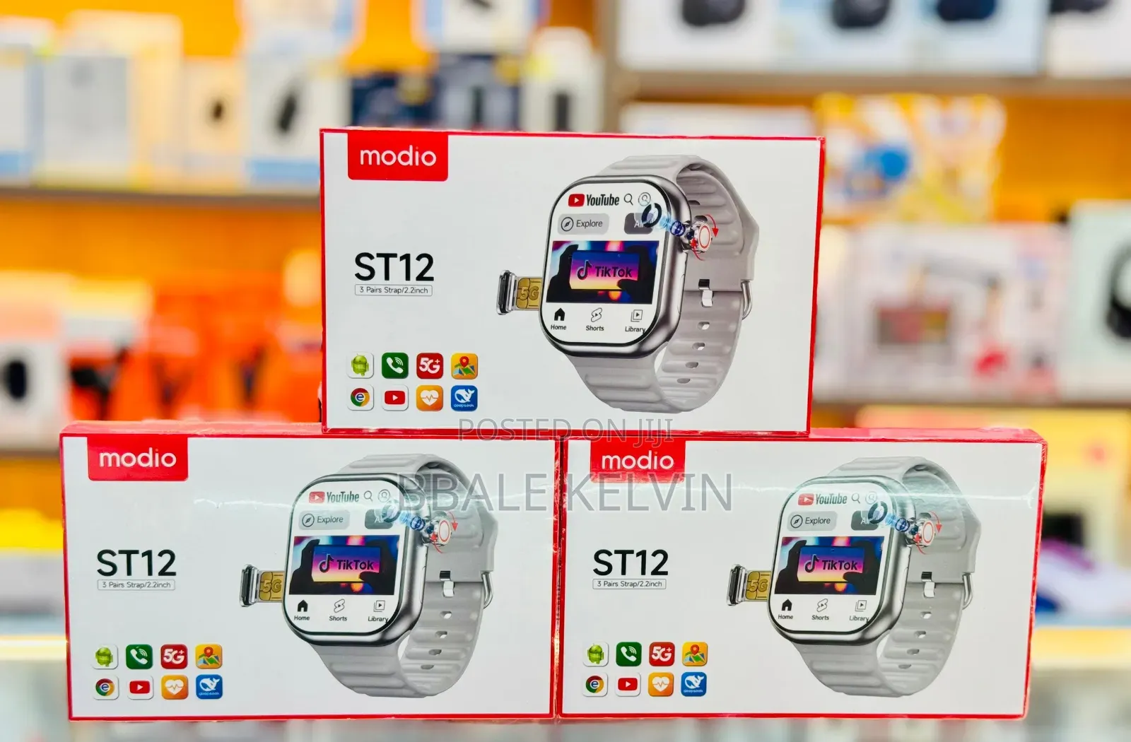 Modio St12 Smartwatch With Camera Simcard 64gb Rom 4gb Ram