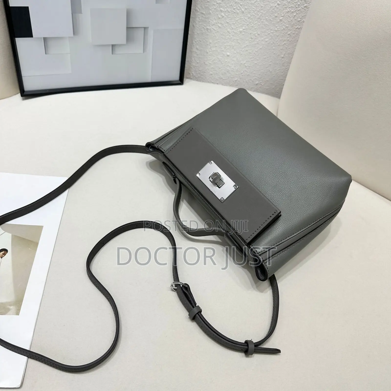 Gray Kelly Mini Bag