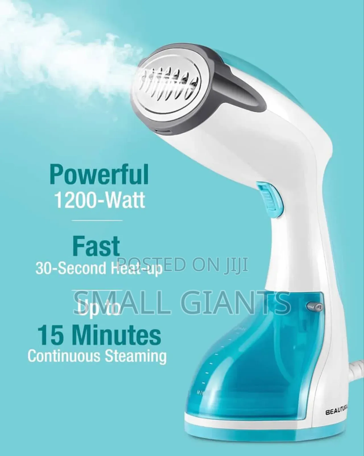 Handheld Garment Steamer With Removable Water Tank