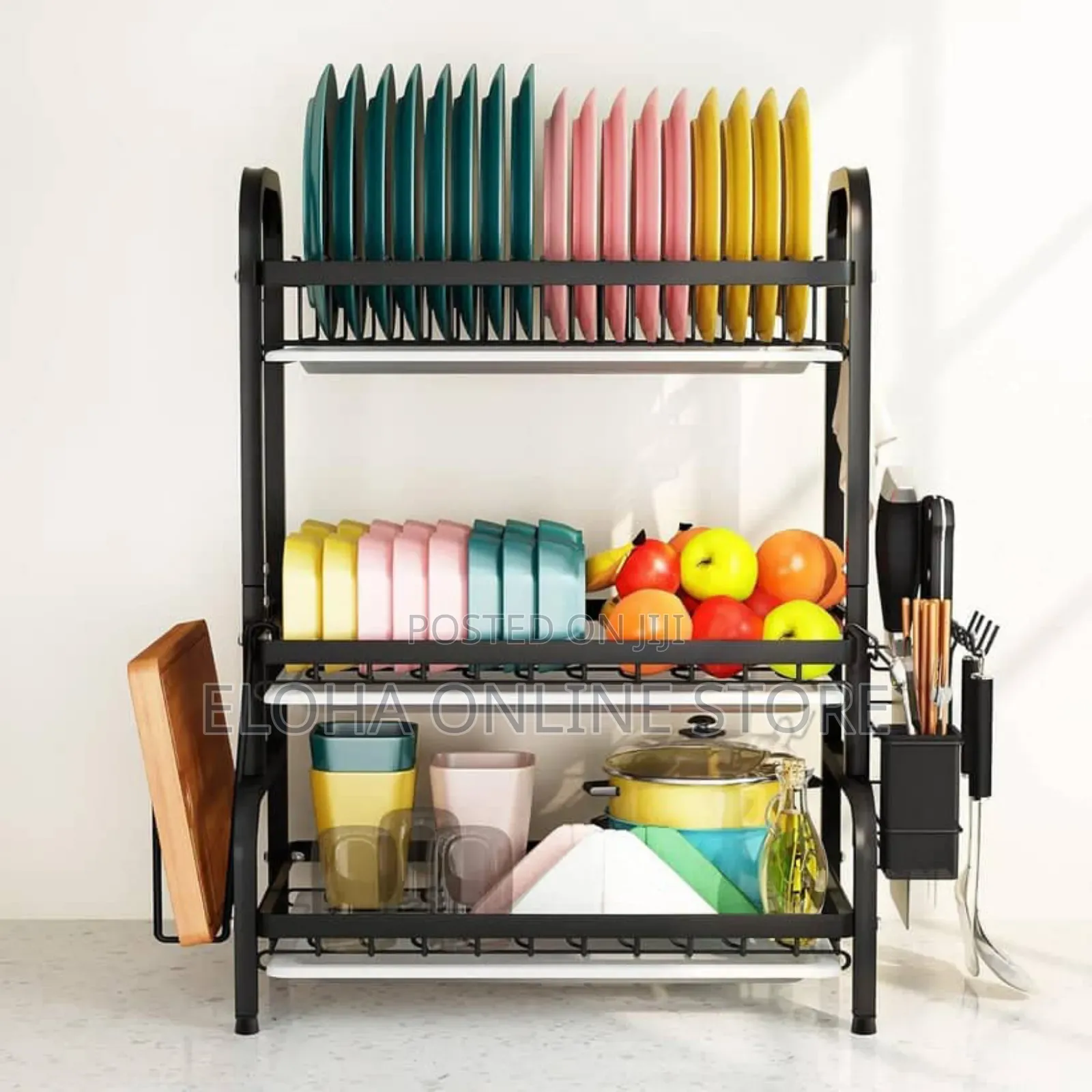 3tier Stainlesssteel Dish Racks Drainboard Utensil Holders