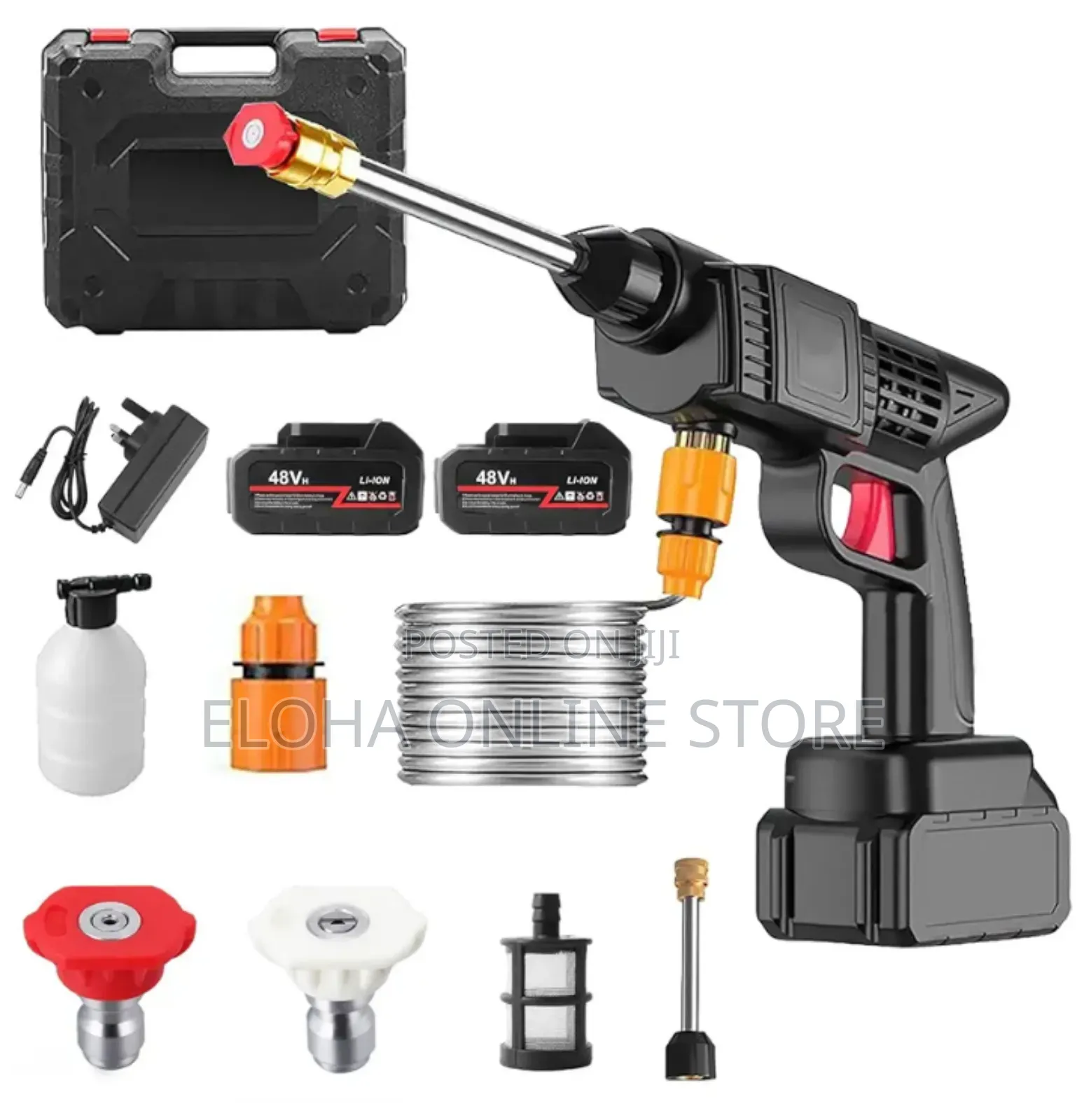 48v High Pressure Water Car Sprayer Machine With 2 Batteries