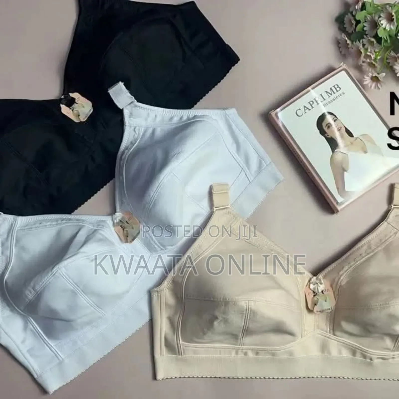 Women Full Coverage No Sponge Wirefree Bra Adjustable Strap