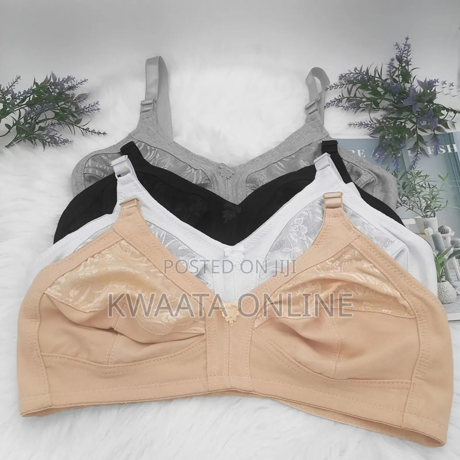 Women Full Coverage No Sponge Wirefree Bra Adjustable Strap
