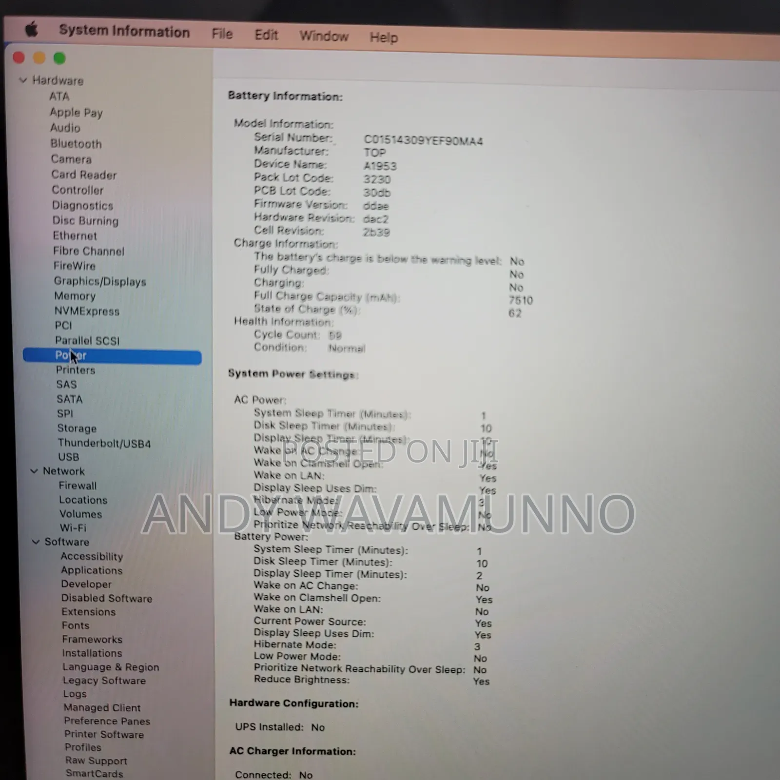 Laptop Apple MacBook 2019 16GB Intel Core I7 SSD 256GB
