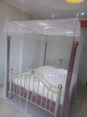 Metallic Four Stand Mosquito Net White 4*6, 5*6, 6*6