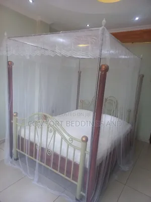 Metallic Four Stand Mosquito Net White 4*6, 5*6, 6*6