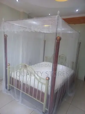 Metallic Four Stand Mosquito Net White 4*6, 5*6, 6*6