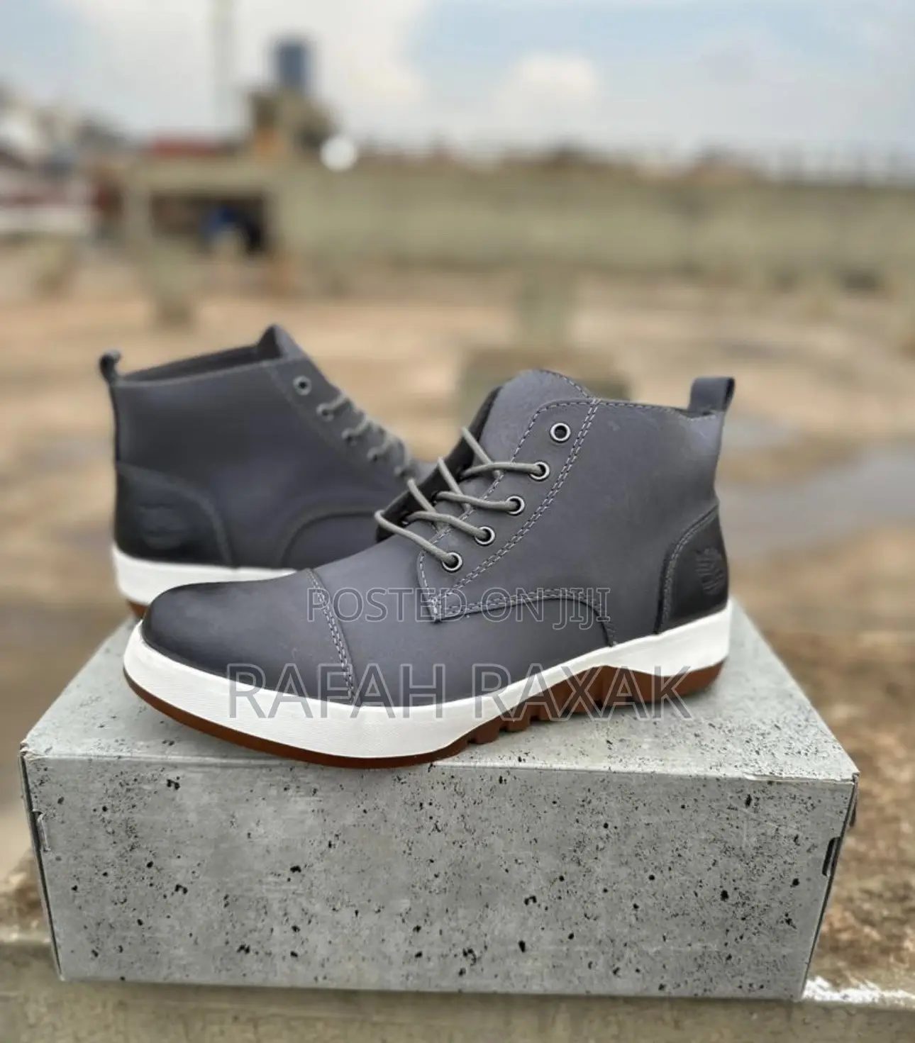 Men’S Classic Grey Timberland Smart Casual Leather Boots