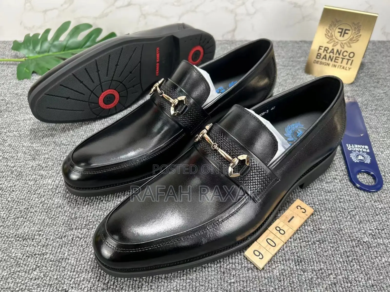 Original Black Super Classic Franco Banetti Leather Loafers