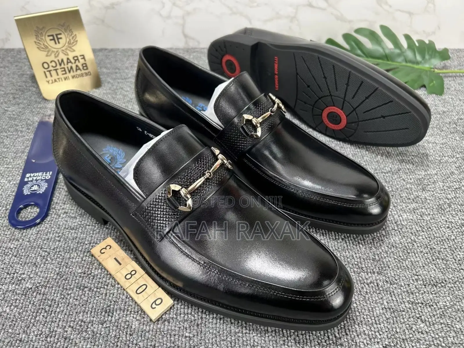 Original Black Super Classic Franco Banetti Leather Loafers