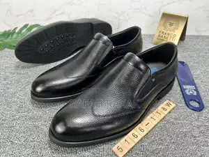 Men’S Black Franco Banetti Rough Leather Gentle Oxford Shoes