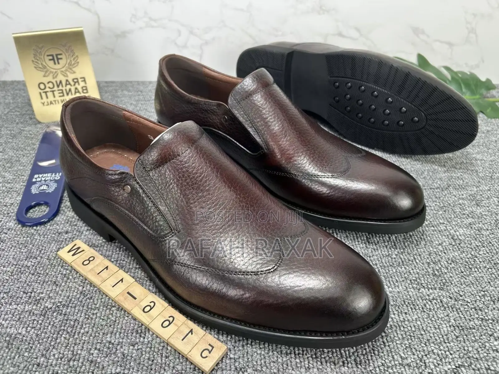 Dark Tan Franco Banetti Slip-on Formal/Gentle Oxford Shoes