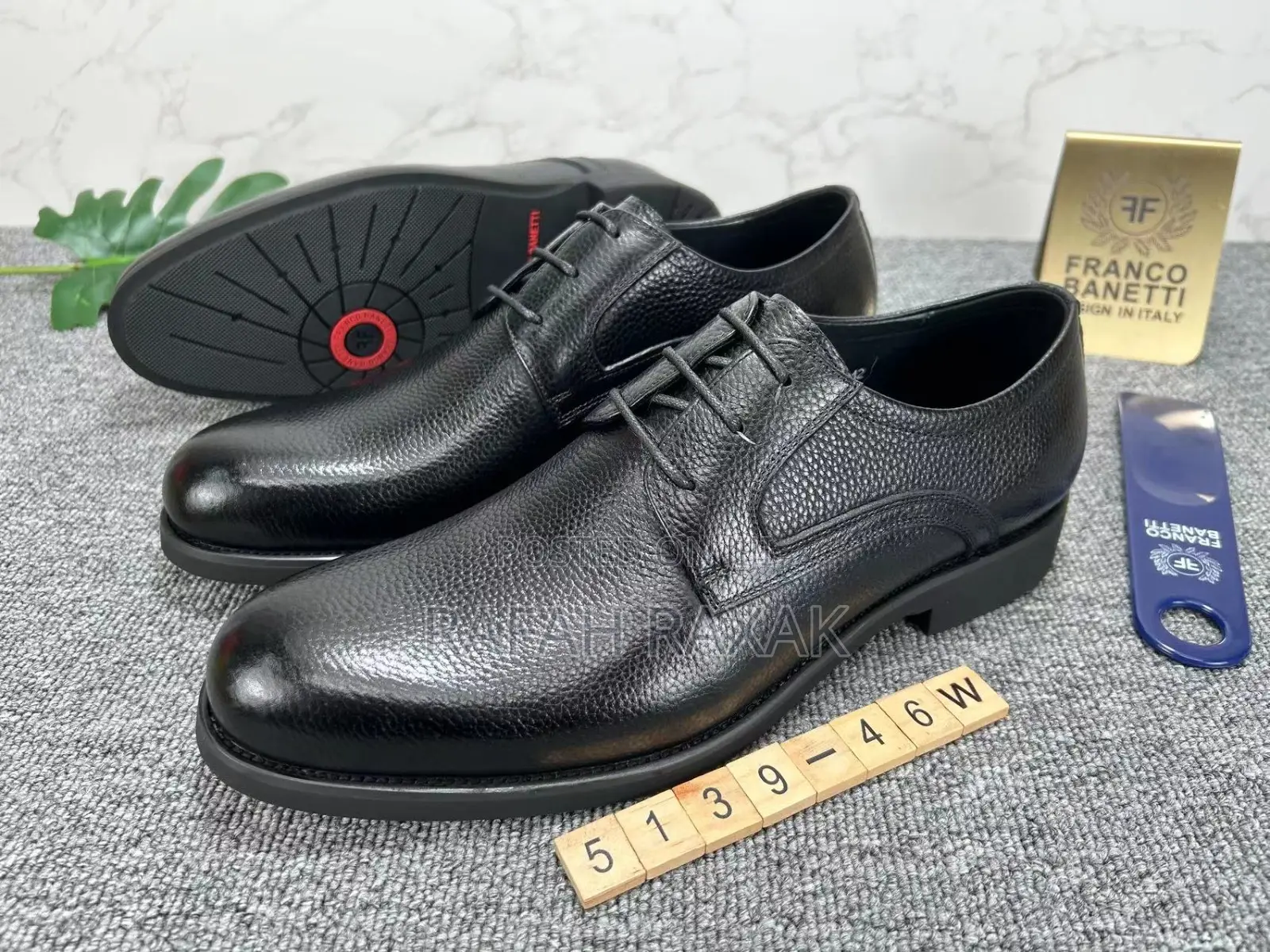 New Franco Banetti Black Gentle Office Leather Shoes