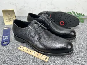 New Franco Banetti Black Gentle Office Leather Shoes