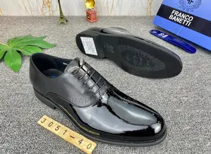 Franco Banetti Shinny Leather Patent Formal Gentle Shoes